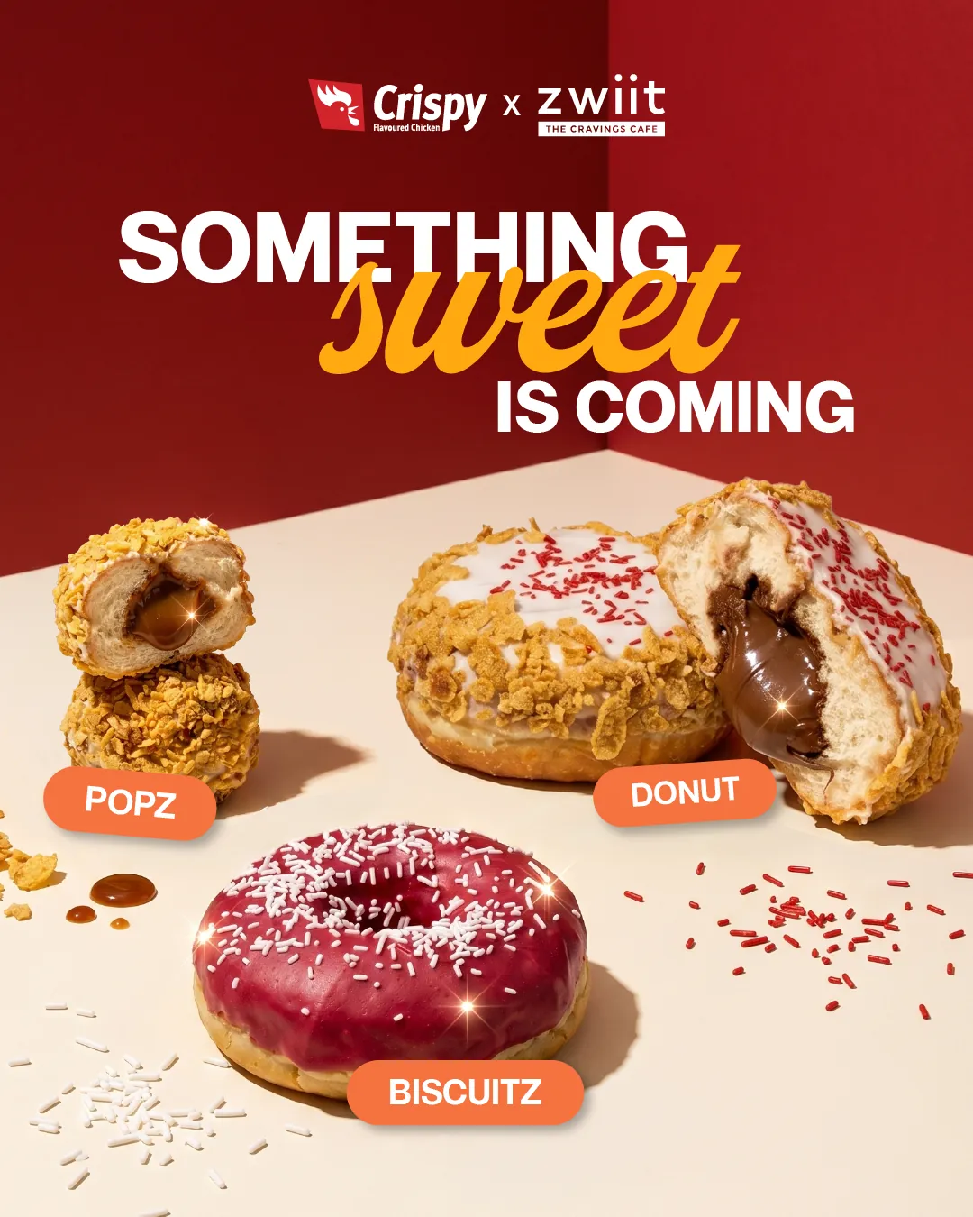 CFC and Zwiit: something sweet is coming, with popz, a donut and a biscuit