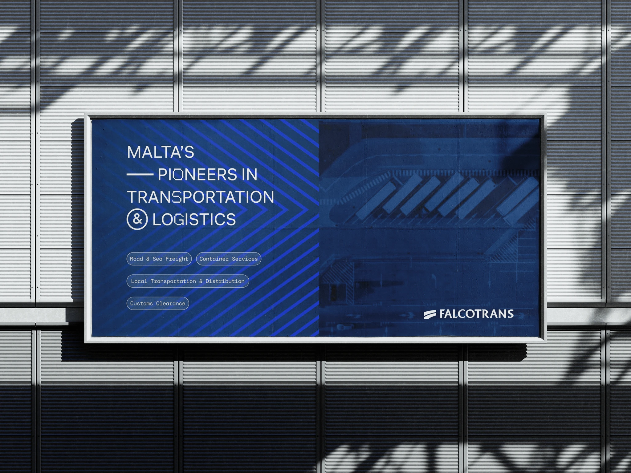 Falcotrans billboard: Malta’s pioneers in transportation and logistics