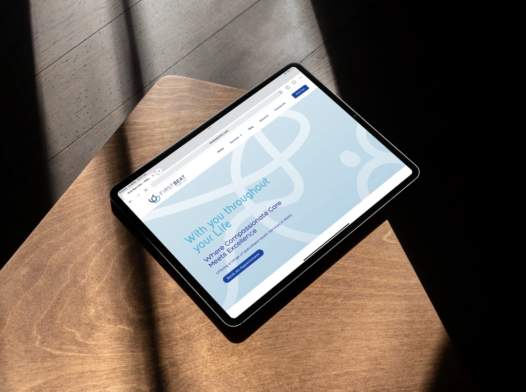 First Beat website on a tablet