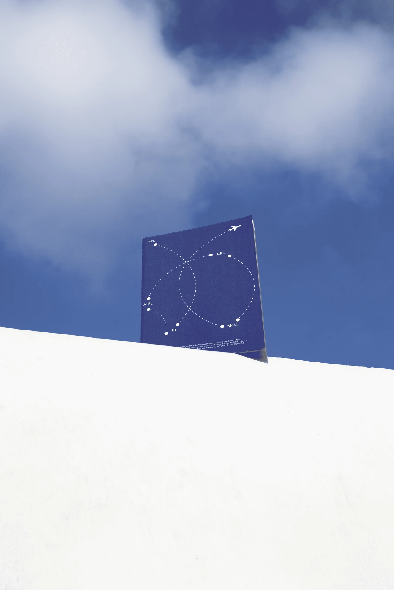 PATA course booklet against the sky